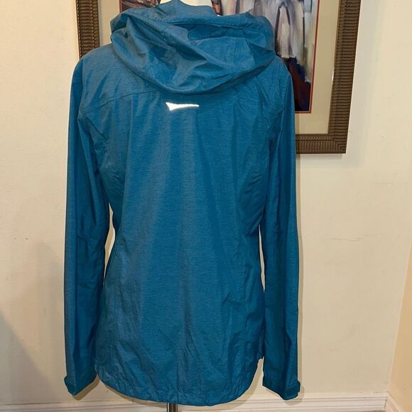 Paradox Teal Hooded All Weather Jacket with Logo Size Small - Picture 10 of 12